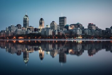 Fototapeta na wymiar Montreal city, Canada skyline. Canadian landmarks. Urban architecture. Generative AI