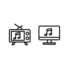 Music media vector illustration logo template for many purpose. Isolated on white background.