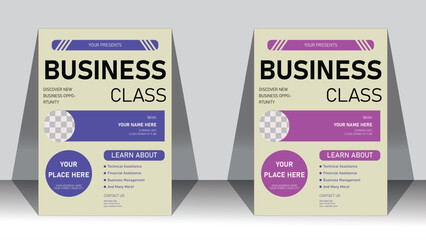 Corporate business flyer template design set with different colors. marketing, business proposal, promotion, advertise, publication, cover page. new digital marketing flyer set.