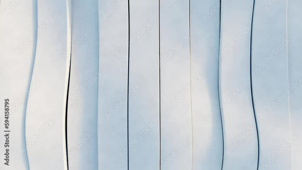 Poster 3d rendering of abstract white waves background, loop animation.