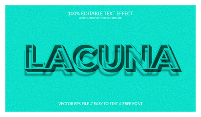 Lacuna 3D Editable Text Design 