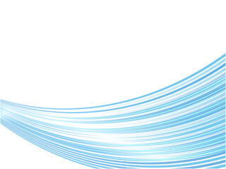 爽やかな風や波の抽象的なイメージのグラデーションフレーム_ライトブルー