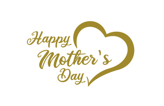Happy Mother's Day poster and banner template. Happy Mother's Day golden Calligraphy Background. Vector illustration.