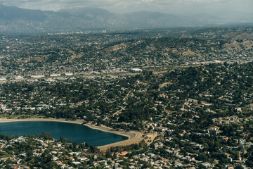 Aerial View of Silver Lake Meadows, Los Angeles