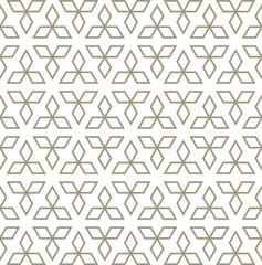 A seamless pattern with gold and white geometric shapes