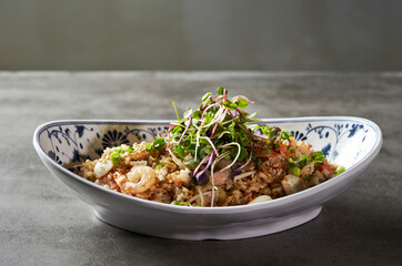 Shrimp Vegetable Fried Rice with Sauce	