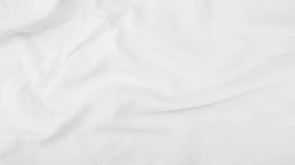 Badezimmer Foto Rückwand Organic Fabric cotton backdrop White linen canvas crumpled natural cotton fabric Natural handmade linen top view background  organic Eco textiles White Fabric linen texture © Charlie's