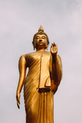 Buddhism Religion Golden Temple Image Sough-East Asian Praying Statue