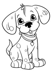 A meditative exercise, Coloring book anti-stress for all ages, Dog coloring pages, Puppy coloring pages,  Animal Coloring page for Children