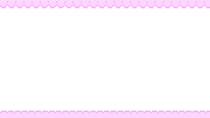 ピクセルアートなピンクレースフレーム♪PNG