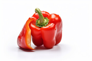 pepper on white background