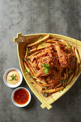 Fried Chicken with French Fries	