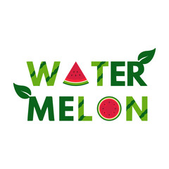 Watermelon logotype, logo design with watermelon slice