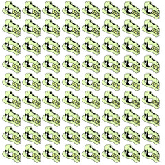 Cluster of animal skulls in yellow. 