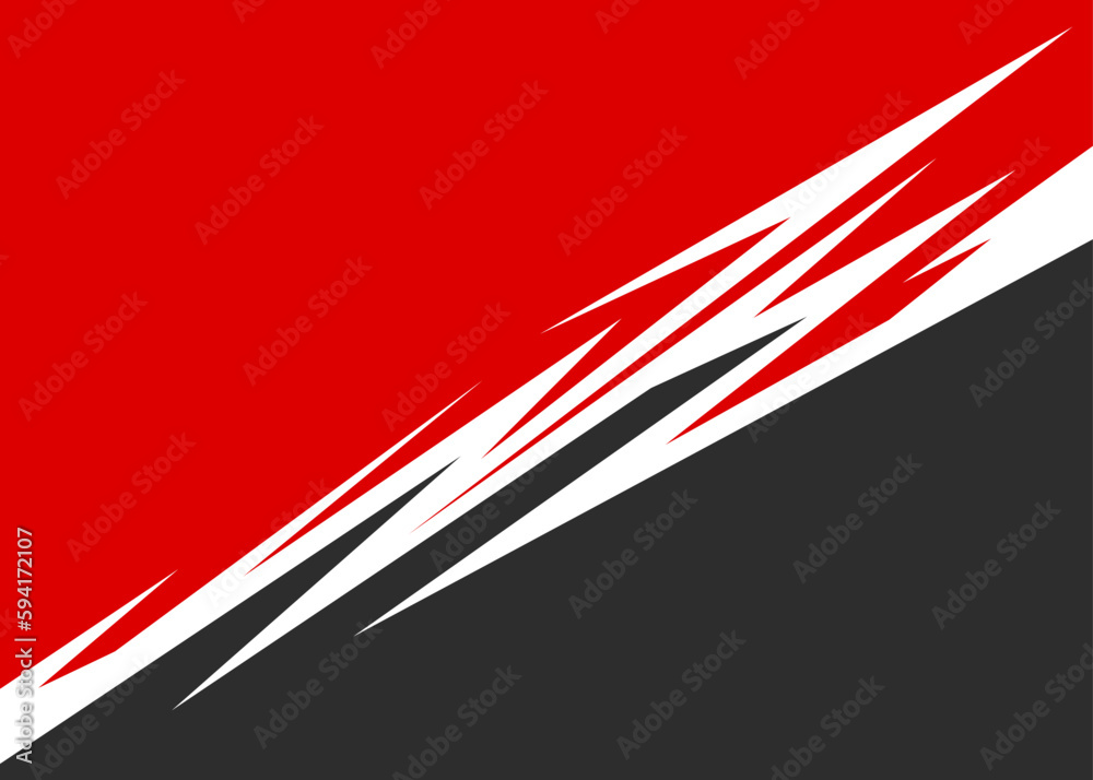 Poster two side background separated with spikes line pattern