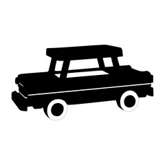 old car isolated on white vector 