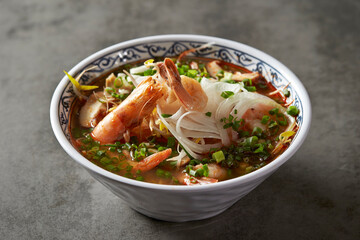 Shrimp seafood rice noodles, Pho noodle