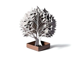 Paper tree made from recycled paper