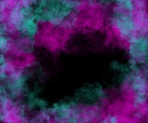 Abstract neon smoky space background