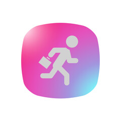 Businessman Running - Pictogram (icon) 