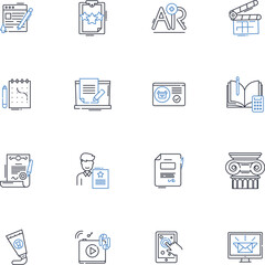 Constructive hypothesis line icons collection. Innovation, Creativity, Inference, Hypothesis, Proposition, Insight, Prediction vector and linear illustration. Experimentation,Deduction,Analysis