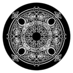 Rosette Ornament Decoration Vector. Illustration Isolated On White Background. A Vector Illustration Of Rosette. 