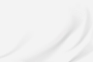 White silk fabric background with soft waves. abstract elegant crumpled cloth texture.