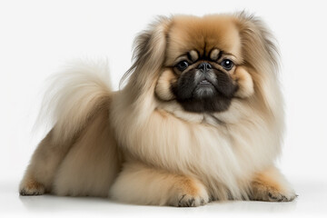 Adorable Pekingese Dog on White Background - Discover the Charm of this Ancient Breed