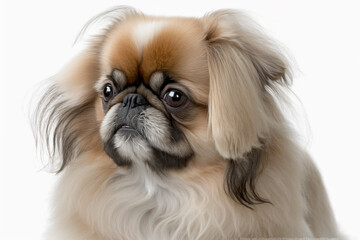 Adorable Pekingese Dog on White Background - Discover the Charm of this Ancient Breed