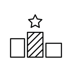 Sports winner podium vector icon