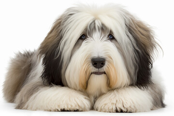 Polish Lowland Sheepdog: Loyal, Intelligent, and Adorable on a White Background