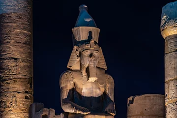 Foto op Plexiglas Pharaoh statue at the Luxor temple,  Egypt © Alexander