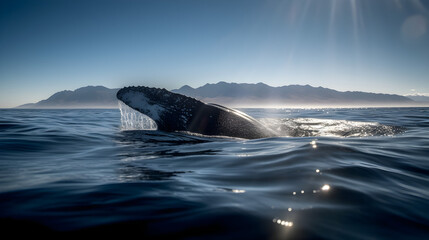 Obraz premium whale in the ocean