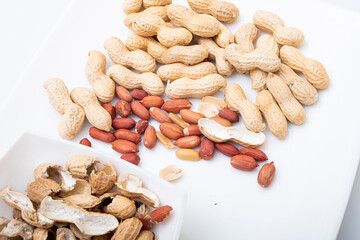 peanuts isolated on white background