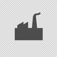 Factory vector icon eps 10. Industry symbol. Power plant. Isolated illustration.