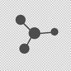 Social network connection simple isolated vector icon EPS 10