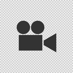 video camera vector icon. Cinema camera. Simple isolated pictogram