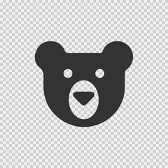 Teddy bear face vector icon eps 10. Simple isolated logo symbol