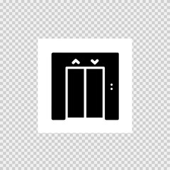 Elevator vector icon eps 10. Lift simple isolated sign symbol