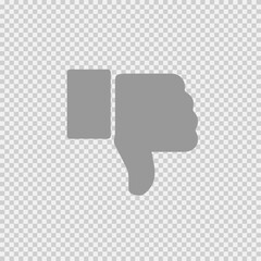 Thumb down vector icon. Dislike sign illustration.