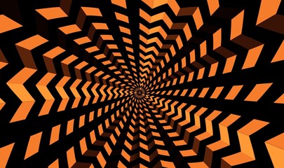 Optical illusion pattern set. Distorsion line.