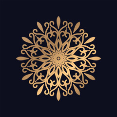 Abstract flower pattern mandala design background vector