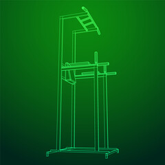 Pull up bar. Upper body workout, bodybuilding exercise.