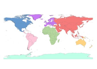 Obraz na płótnie Canvas colorful map border infographic land atlas