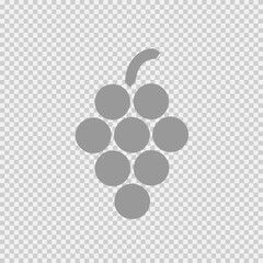 Grapes vector icon eps 10. Grape wine simple isolated pictogram.