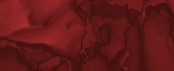 Liquid Blood Background. Red Fluid Banner. Horror