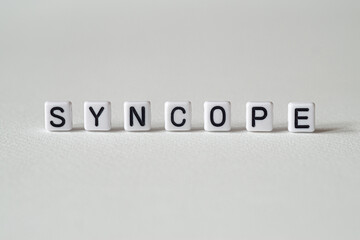 Syncope - word concept on cubes