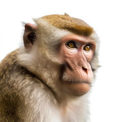 Barbary Macaque - Endangered Monkey Species from North Africa in Wildlife Portrait. Generative AI
