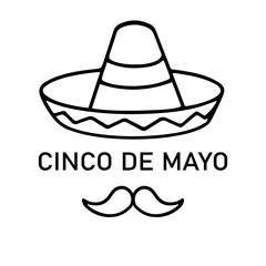 Cinco de Mayo celebration. Mexican traditional federal holiday that is celebrated on May 5th. Fiesta banner with decorations for Cinco de Mayo vector illustrations