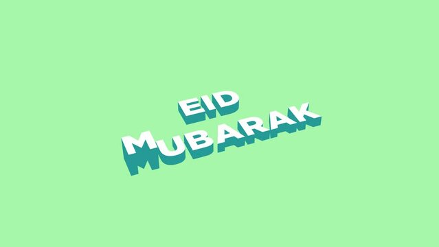 Eid Mubarak 3d Lettering Animation